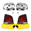 Par Lanterna Traseira Vw Polo Hatch 2007 08 09 A 2014 Fumê Ambos Lados Fumê