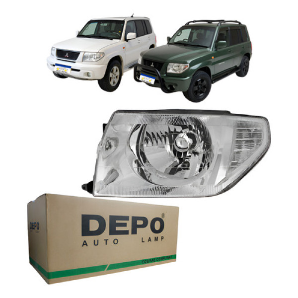 Farol Manual Mitsubishi Pajero Tr4 2003 A 2006 Novo Esquerdo Esquerdo/motorista