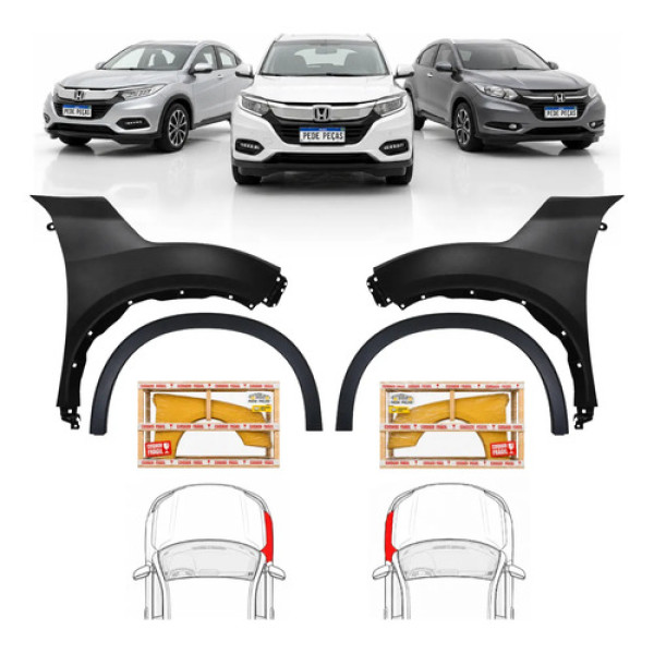 Par Paralama + Moldura Hrv 2015 A 2021 Lx Ex Exl Touring