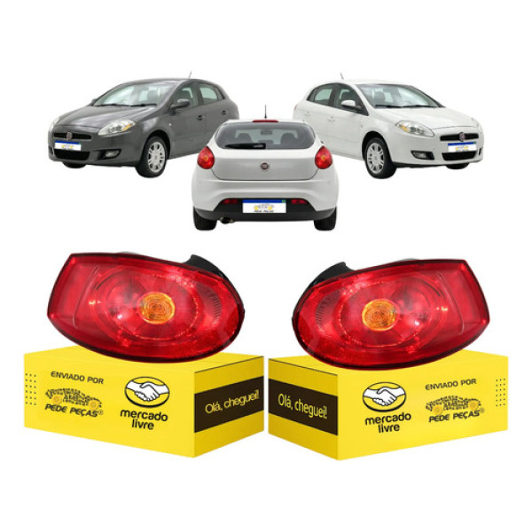 Par Lanterna Traseira Fiat Bravo 2011 2012 2013 2014 Ambos Lados