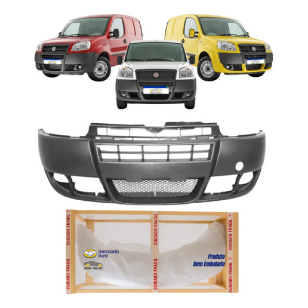 Parachoque Dianteiro Doblo Cargo 2010 2011 A 2021 Novo Preto