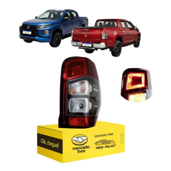 Sinaleira L200 Triton Sport 2021 22 2023 2024 2025 S/led L.d Direito/passageiro Tricolor
