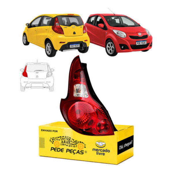 Lanterna Traseira Jac J2 2012 A 2016 C/soquete Jetflex Le Esquerdo/motorista Vermelho