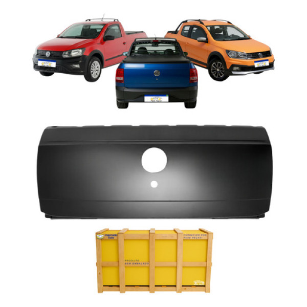 Tampa Traseira Vw Saveiro G7 2017 2018 2019 2020 21 22 2023 Preto