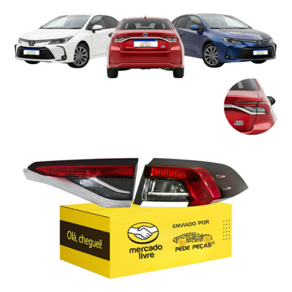 Lanterna Canto Tampa Corolla Xei 2020 21 22 A 2026 S/led L.d Direito/passageiro Fumê