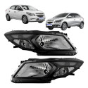 Par Onix Prisma Lt Ltz Joy Mascara Negra 2013 2014 A 2019 Ambos Lados