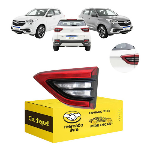 Lanterna Sinaleira Direita Tampa Tiggo 5x 2019 2020 C/led Direito/passageiro Vermelho