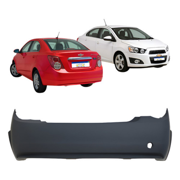 Parachoque Traseiro Sonic Sedan 2012 A 2014 S/f Sensor Novo