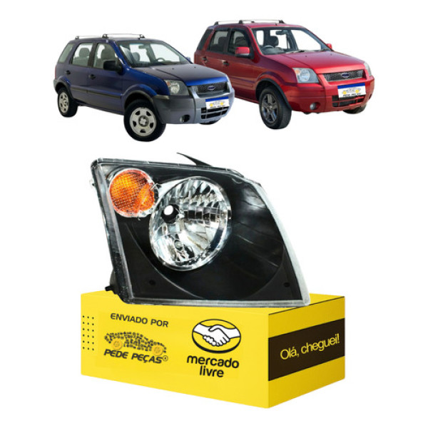 Farol Ford Ecosport 2003 2004 2005 2006 2007 Novo L.d Direito