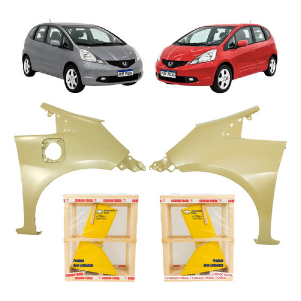 Par Paralama Honda Fit 2009 2010 A 2012 Dx Ex Lx Lxl Novo