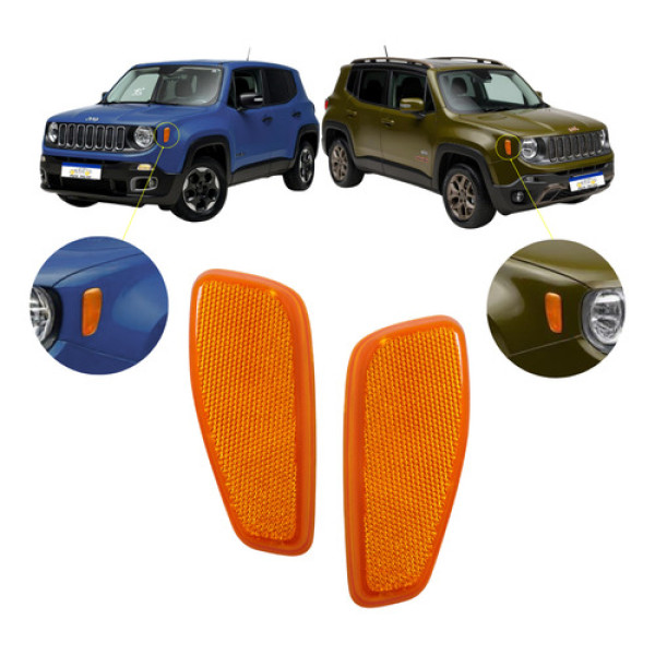 Par Seta Paralama Jeep Renegade 2016 2017 2018 A 2025 Ambar  Âmbar