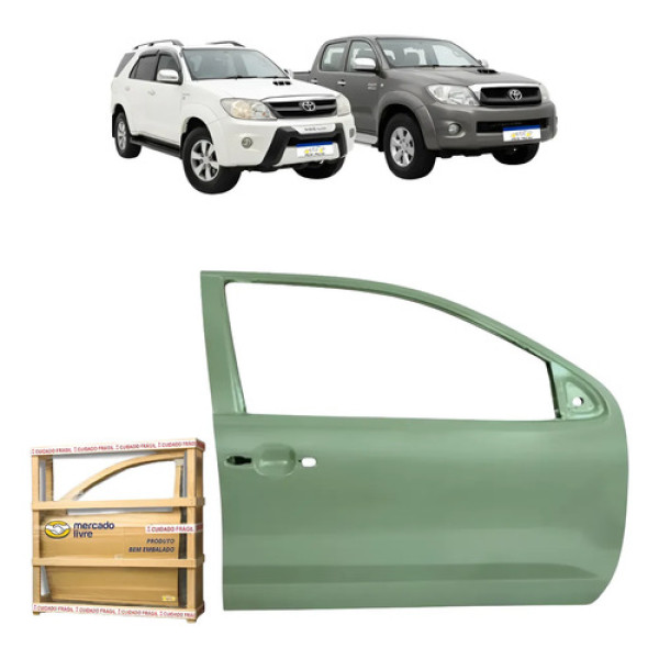 Porta Dianteira Toyota Hilux Sw4 2005 2006 A 2015 Direita Dianteira Direita/passageiro Cinza