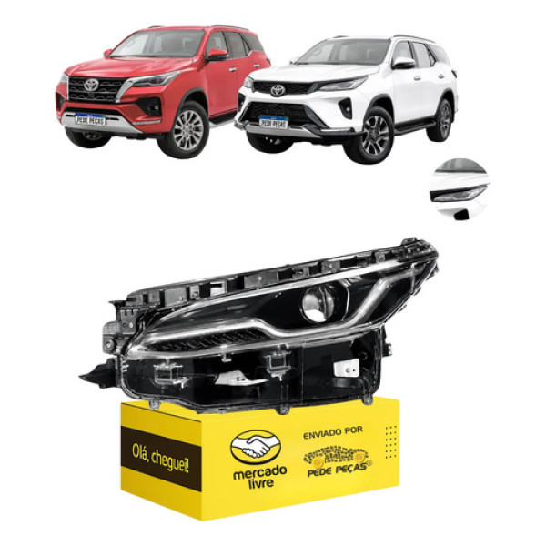 Farol Sinaleira Toyota Hilux Sw4 Srx 2021 A 2026 Full Led Le Esquerdo/motorista