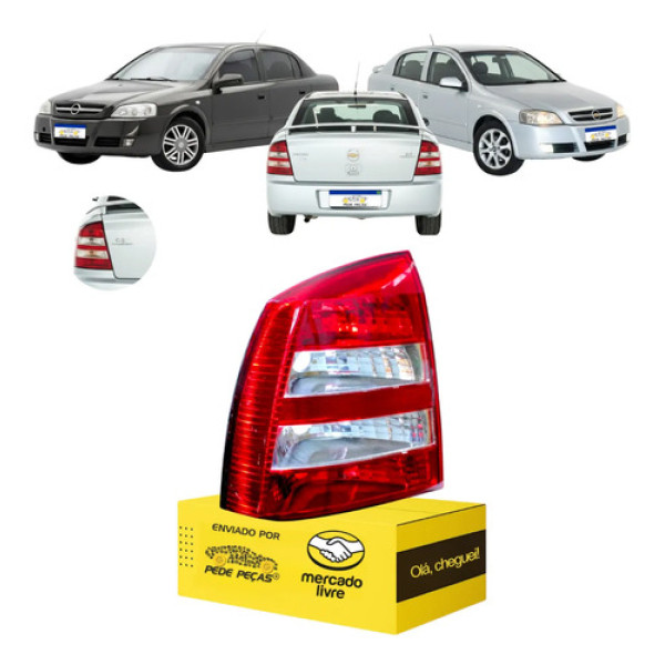 Lanterna Traseira Chevrolet Astra Sedan 2003 04 05 A 2011 Le Esquerdo/motorista Vermelho/bicolor