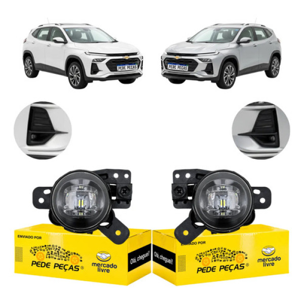 Par Farol Milha Gm Tracker 2026 C/led Lt Ltz Turbo Novo Cristal