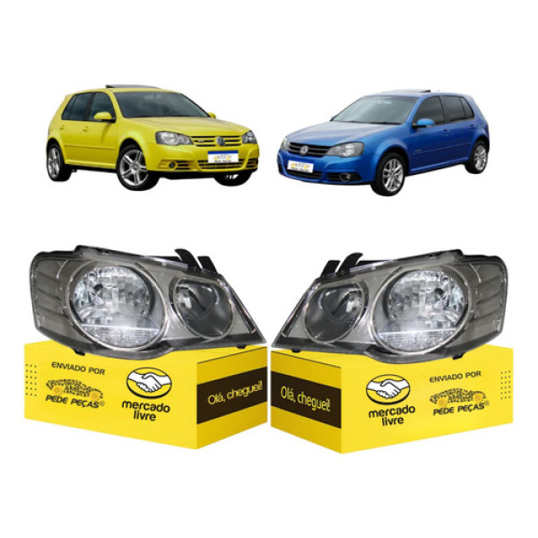 Par Sinaleira Farol Vw Golf 2008 09 10 11 12 2013 Cromomix Ambos Lados Cromomix