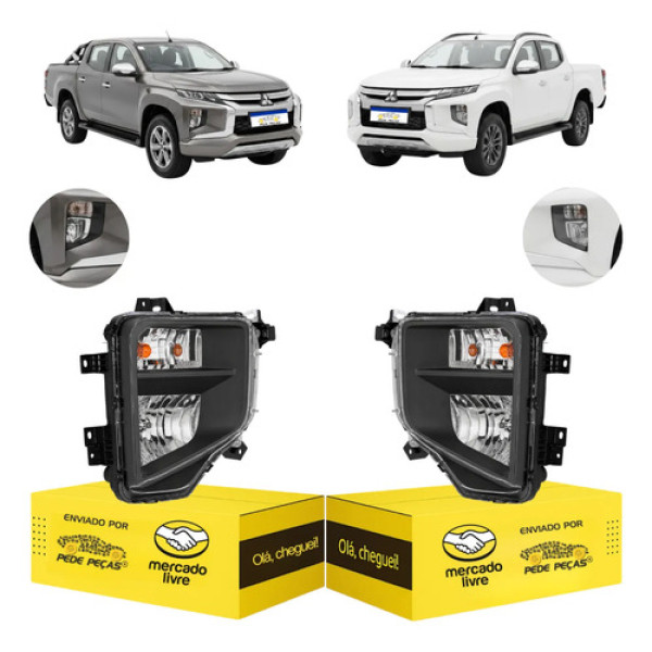 Par Farol Milha Auxiliar Triton Sport Hpe 2021 22 23 24 2025 Cristal