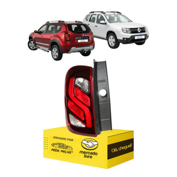 Lanterna Esquerdo Duster 2016 2017 2018 2019 2020 Led Esquerdo/motorista Vermelho
