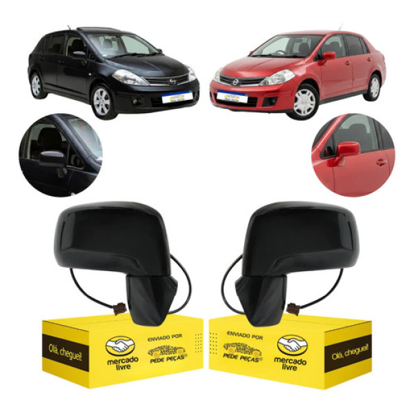 Retrovisor Tiida 2008 2009 2010 2011 2012 2013 Elétrico Par