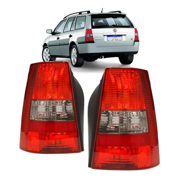Par Lanterna Volkswagen Parati G3 2 Fase 2003 2004 2005 Fume Ambos Lados Vermelho