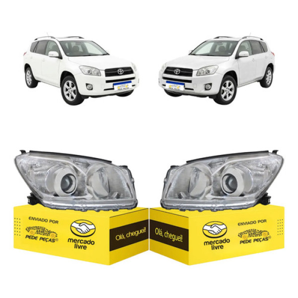 Par Farol Sinaleira Toyota Rav4 2009 2010 11 2012 Foco Duplo Ambos Lados