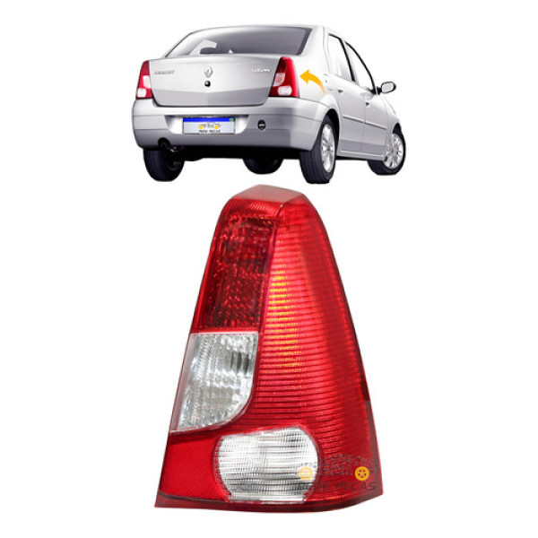 Lanterna Renault Logan 2007 2008 2009 2010 Ld Direito Vermelho