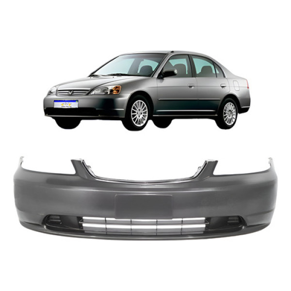 Parachoque Dianteiro Honda Civic 2001 2002 2003 Novo Preto