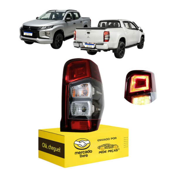 Lanterna Direita L200 Triton 2021 2022 2023 2024 2025 S/led Direito/passageiro Tricolor