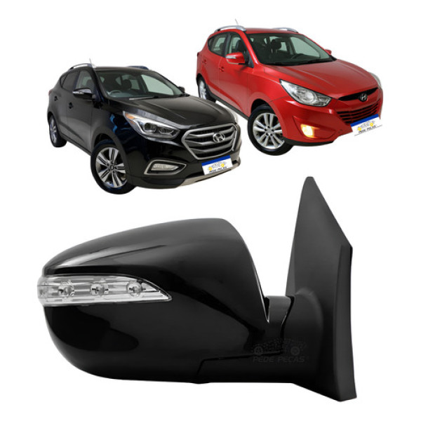 Retrovisor Ld Ix35 2010 2011 2012 2013 2014 C/pisca Direito