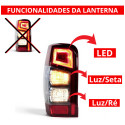 Lanterna L200 Triton Sport 2021 22 23 24 2025 S/led L.e Esquerdo/motorista Vermelho