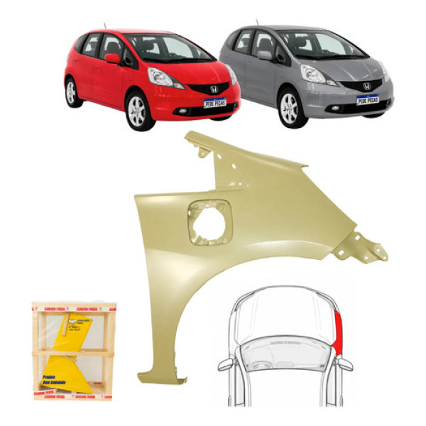 Paralama Honda Fit Dx Ex Exl Lx Lxl 2009 A 2012 Novo Ld