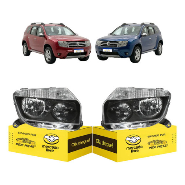 Par Farol Sinaleira Duster 2012 2013 2014 2015 Masc. Negra Ambos Lados