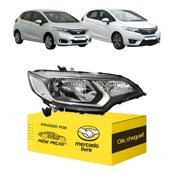 Farol Honda Fit 2015 2016 2017 2018 2019 2020 2021 Novo L.d Direito