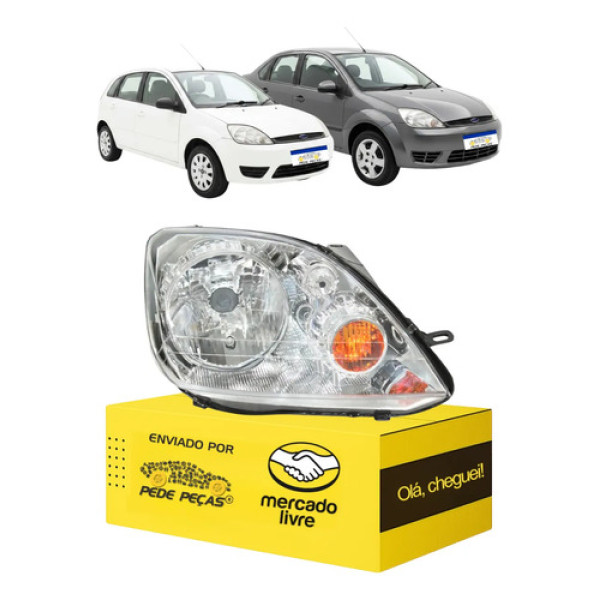 Farol Ford Fiesta 2003 2004 2005 2006 2007 Novo L.d Direito