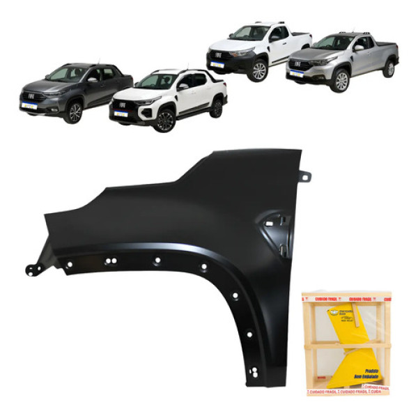 Paralama Fiat Strada 2021 2022 2023 2024 2025 2026 L.e Preto