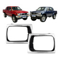 Par Moldura Farol Toyota Hilux 1992 1993 1994 A 2001 Cromado