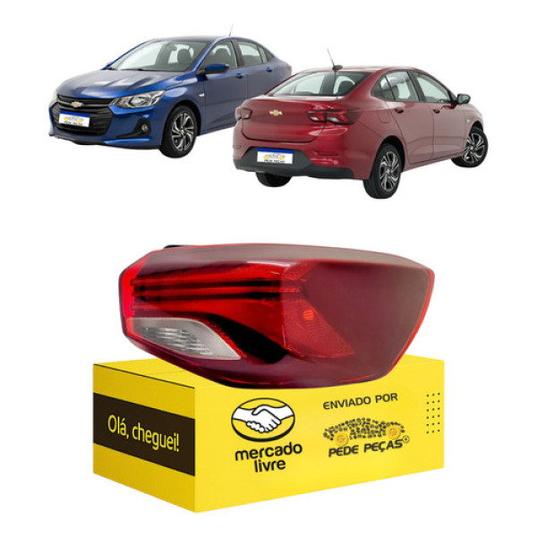 Sinaleira Lanterna Onix Sedan S/led 2020 21 22 23 24 25 Direito/passageiro Vermelho