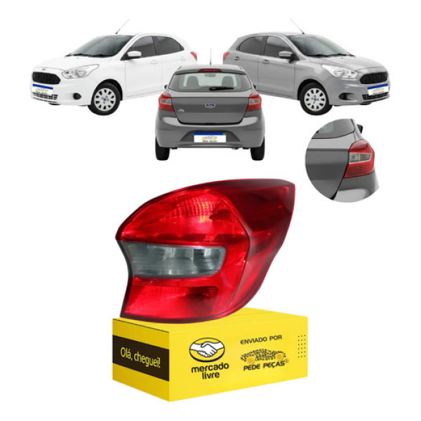 Sinaleira Traseira Direita Ford Ka Hatch 2015 16 A 2021 Fumê Direito/passageiro