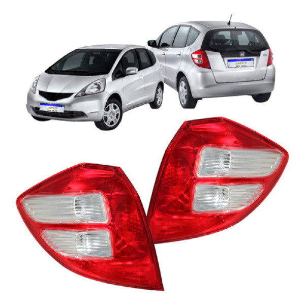 Lanterna Honda Fit 2009 2010 2011 2012 2013 2014 Nova Par Direito/passageiro Vermelho