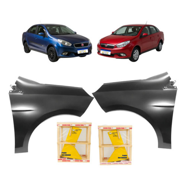 Par Paralama Fiat Grand Siena Attractive Essence 2012 A 2021