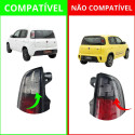 Lanterna Fiat Uno 15 16 2017 2018 2019 2020 2021 Cristal Ld Direito/passageiro Vermelho