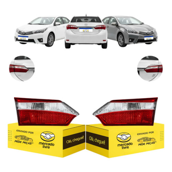 Par Lanterna Traseira Tampa Toyota Corolla 2015 A 2017 S/led Ambos Lados