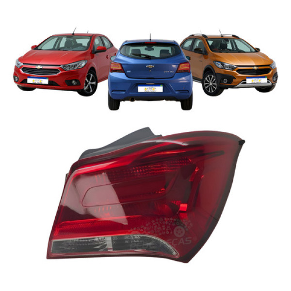 Lanterna Direita Chevrolet Onix 2017 2018 2019 Bicolor Fume Direito/passageiro Direito/passageiro