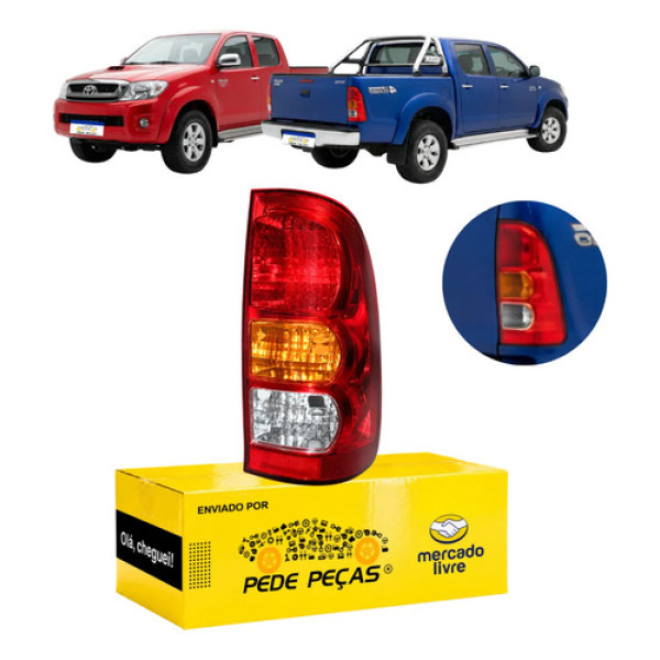 Lanterna Sinaleira Hilux 2006 A 2011 Std, Sr, Srv Ld Direito/passageiro Vermelho