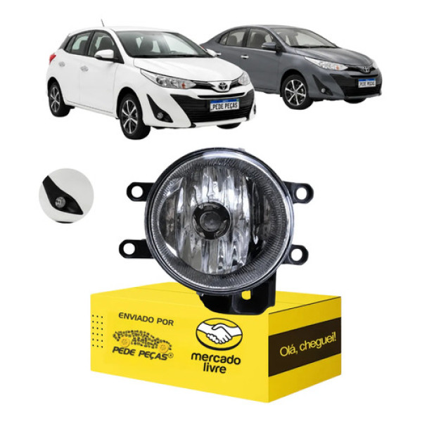 Farol Milha Auxiliar Cibie Toyota Yaris 2018 19 20 A 2022 Ld Cristal