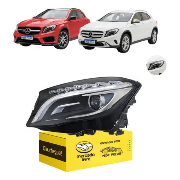 Farol Bi-xenon Mercedes Gla200 Gla250 Gla45 Amg 2015 A 2017 Esquerdo/motorista