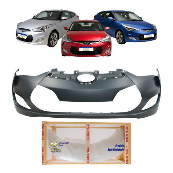 Parachoque Veloster 2011 2012 2013 Novo Preto Liso Preto