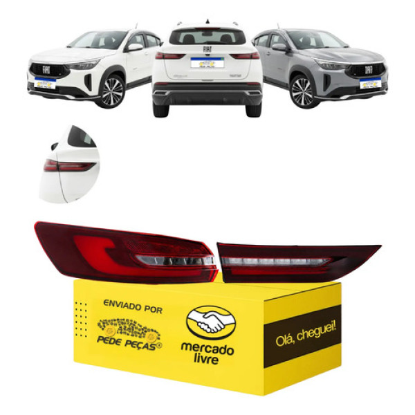 Kit Lanternas Canto Tampa Fiat Fastback 2023 24 25 2026 Le Esquerdo/motorista Fumê