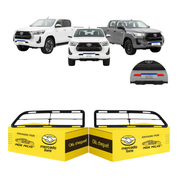 Grade Inferior Parachoque Hilux Srx Limited 2021 22 A 2026 Preto Fosco