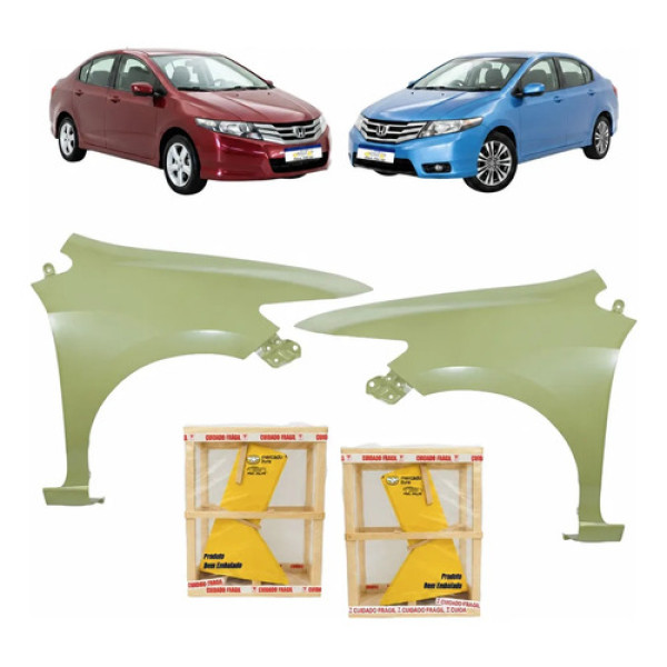 Par Paralama Honda City 2008 2010 A 2014 S/furo